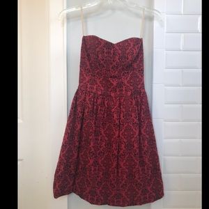 Red Strapless dress